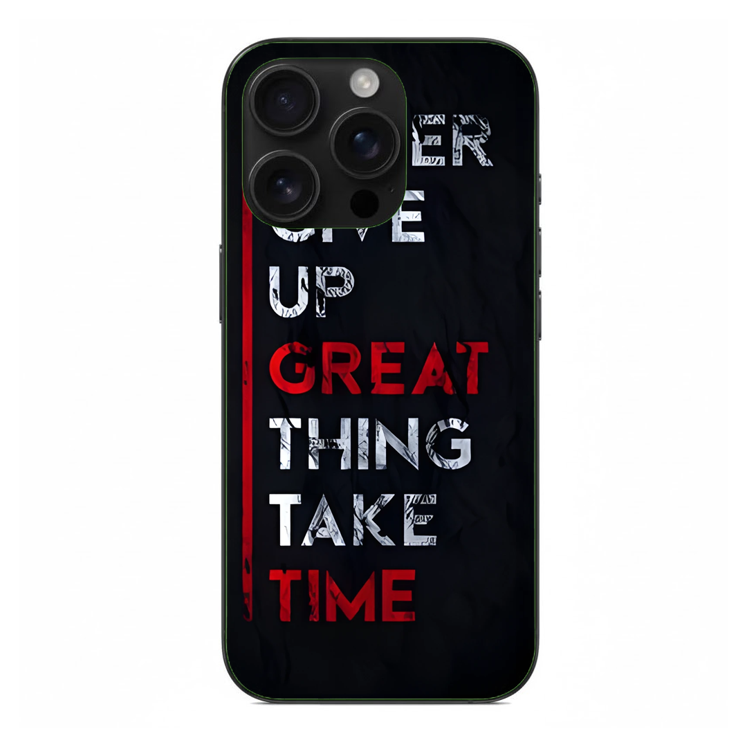 Inspirational Quotes Premium Back Cover – Daily Motivation, Strong Protection Q137